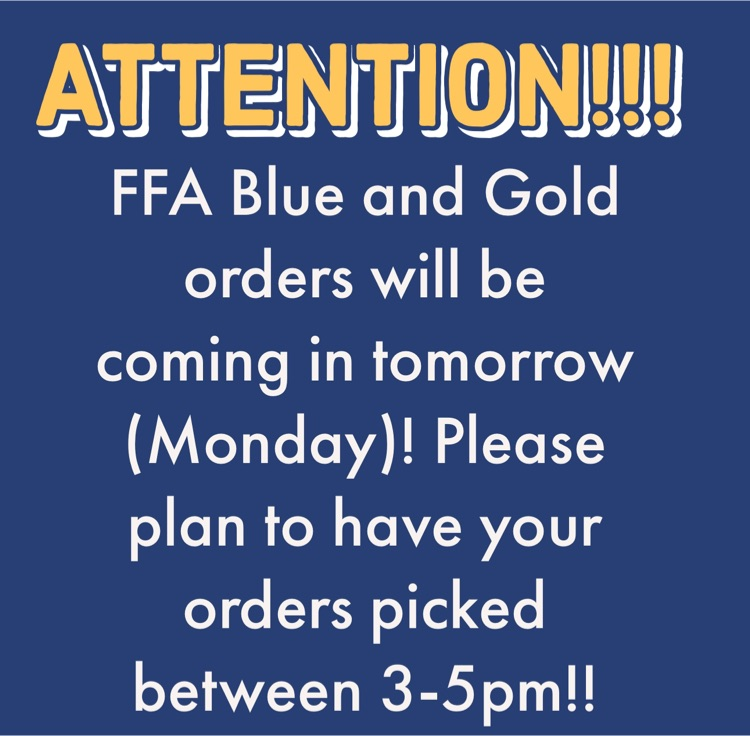 Blue and Gold comes in Monday! don’t forget to pick yours up!!